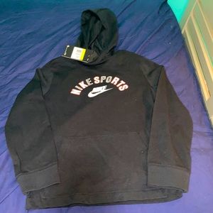 Never worn black hoodie/shirt red and white writing